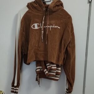 Champion Brown Corduroy  Hoodie&Jogger SET